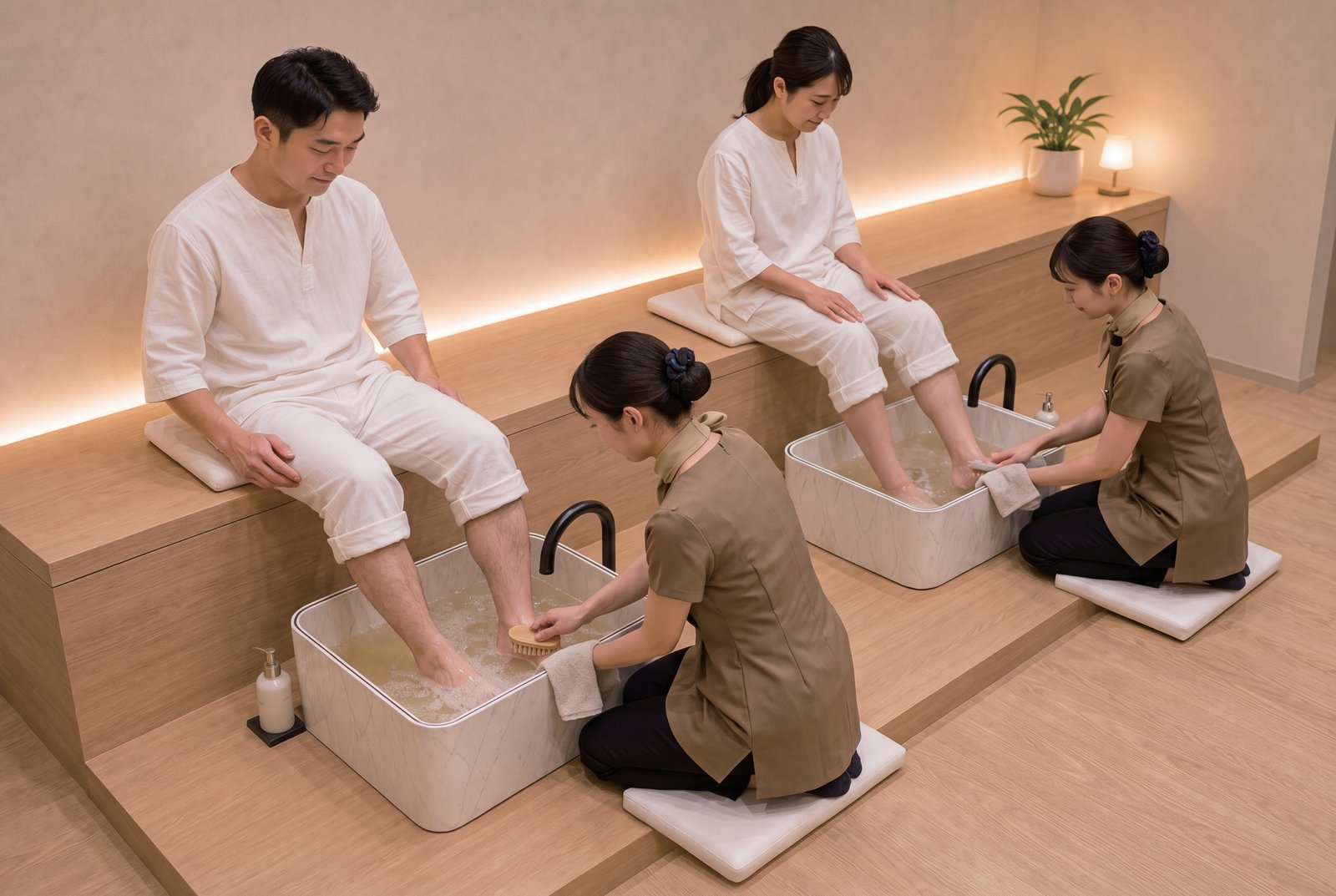 足洗い・足湯